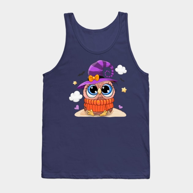 Halloween Owl Tank Top by Reginast777